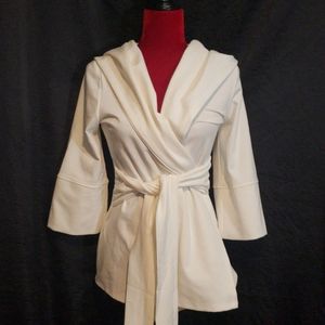 Wrap Blazer With Hood